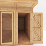 6m x 4m(D) Insulated Garden Room with Side Shed - Rogey