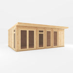 6m x 4m(D) Insulated Garden Room with Side Shed - Rogey