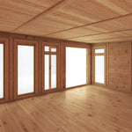 6m x 4m(D) Insulated Garden Room with Side Shed - Rogey