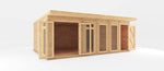 6m x 4m(D) Insulated Garden Room with Side Shed - Rogey