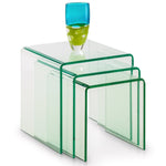 Amalfi Bent Glass Nest Of Tables - Rogey