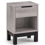 Bali 1 Drawer Bedside - Grey Oak - Rogey