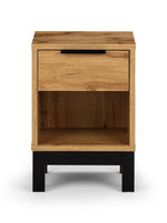 Bali 1 Drawer Bedside - Light Oak - Rogey