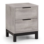 Bali 2 Drawer Bedside - Grey Oak - Rogey
