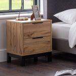 Bali 2 Drawer Bedside - Light Oak - Rogey