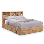 Bali Ottoman Storage 90cm Single Bed - Light Oak - Rogey