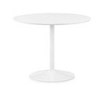 Blanco Round White Pedestal Table - Rogey