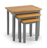 Cleo Nest Of Tables 2 Tone Grey & Oak - Rogey