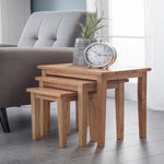 Cleo Nest Of Tables - Natural Oak Finish - Rogey