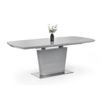 Como High Gloss Extending Table - Grey - Rogey