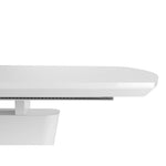 Como High Gloss Extending Table - White - Rogey