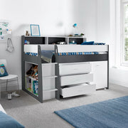Ersa Grey and White Mid Sleeper Single - Rogey