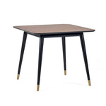 Findlay Square Dining Table - Walnut & Black - Rogey