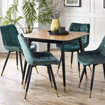 Findlay Square Dining Table - Walnut & Black - Rogey