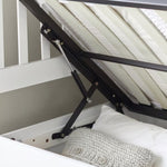 Francis White Wooden Ottoman Bed Single - Rogey