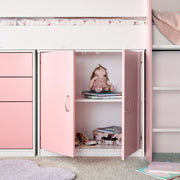 Lacy Pink Storage Mid Sleeper Single - Rogey