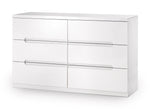 Manhattan 6 Drawer Wide Chest - White - Rogey