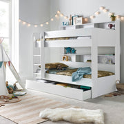 Oliver White Storage Bunk Bed Single - Rogey