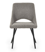 Set Of 2 Iris Boucle Dining Chairs - Grey - Rogey