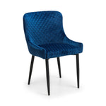 Set Of 2 Luxe Velvet Dining Chairs - Blue - Rogey