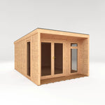 Sherwood Cresswell 3m x 4m Insulated Garden Room - (UPVC Windows & Doors) - Oak - Rogey
