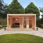 Sherwood Cresswell 4m x 3m Insulated Garden Room - (UPVC Windows & Doors) - Grey - Rogey