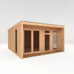 Sherwood Cresswell 4m x 4m Insulated Garden Room - (UPVC Windows & Doors) - Oak - Rogey