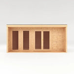 Sherwood Cresswell 5m x 3m Insulated Garden Room - (UPVC Windows & Doors) - Oak - Rogey