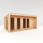 Sherwood Cresswell 5m x 3m Insulated Garden Room - (UPVC Windows & Doors) - White - Rogey