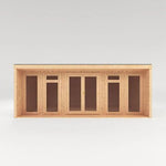 Sherwood Cresswell 6m x 3m Insulated Garden Room - (UPVC Windows & Doors) - Oak - Rogey