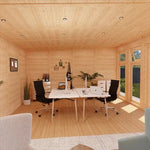 Sherwood Edwinstowe 6m x 4m Insulated Garden Room - (UPVC Windows & Doors) - Grey - Rogey