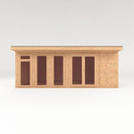 Sherwood Edwinstowe 6m x 4m Insulated Garden Room - (UPVC Windows & Doors) - Grey - Rogey