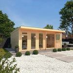 Sherwood Edwinstowe 6m x 4m Insulated Garden Room - (UPVC Windows & Doors) - Oak - Rogey