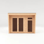 Sherwood Harlow 3m x 4m Insulated Garden Room - (UPVC Windows & Doors) - Oak - Rogey