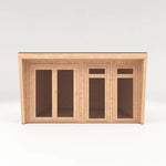 Sherwood Harlow 4m x 4m Insulated Garden Room - (UPVC Windows & Doors) - White - Rogey