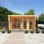 Sherwood Harlow 4m x 4m Insulated Garden Room - (UPVC Windows & Doors) - White - Rogey