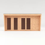 Sherwood Harlow 5m x 3m Insulated Garden Room - (UPVC Windows & Doors) - Oak - Rogey