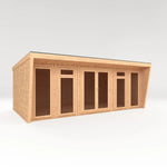 Sherwood Harlow 6m x 3m Insulated Garden Room - (UPVC Windows & Doors) - White - Rogey