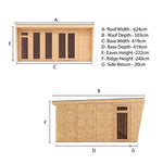 Sherwood Harlow 6m x 4m Insulated Garden Room - (UPVC Windows & Doors) - Oak - Rogey