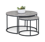 Staten Concrete Round Nesting Coffee Table - Rogey