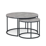Staten Concrete Round Nesting Coffee Table - Rogey