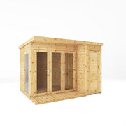 10 x 8 Premium Garden Room Summerhouse With Side Shed - Rogey