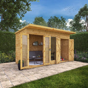12 x 6 Maine Pent Summerhouse + Side Shed - Rogey