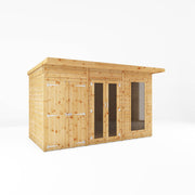 12 x 6 Maine Pent Summerhouse + Side Shed - Rogey