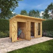 12 x 6 Maine Pent Summerhouse + Side Shed - Rogey