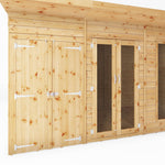12 x 6 Maine Pent Summerhouse + Side Shed - Rogey