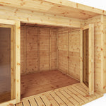12 x 8 Premium Garden Room Summerhouse With Side Shed - Rogey