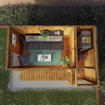 12 x 8 Premium Garden Room Summerhouse With Side Shed - Rogey