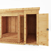 12 x 8 Premium Garden Room Summerhouse With Side Shed - Rogey