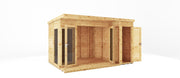 12 x 8 Premium Garden Room Summerhouse With Side Shed - Rogey
